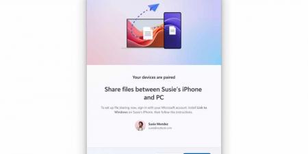 بعد سنوات.. مايكروسوفت تختبر مشاركة الملفات بين ويندوز وهواتف آيفون - بوابة فكرة وي