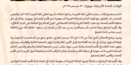 مجمع الملك سلمان العالمي للغة العربية يختتم مشاركته في الاحتفال بـ اليوم العالمي للغة العربية - بوابة فكرة وي