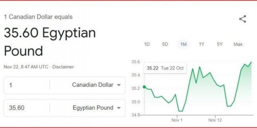 سعر الدولار الكندي اليوم الجمعة 22 نوفمبر 2024 - بوابة فكرة وي