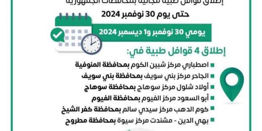 انطلاق قوافل طبية في 6 محافظات ضمن «حياة كريمة».. اعرف الأماكن - بوابة فكرة وي