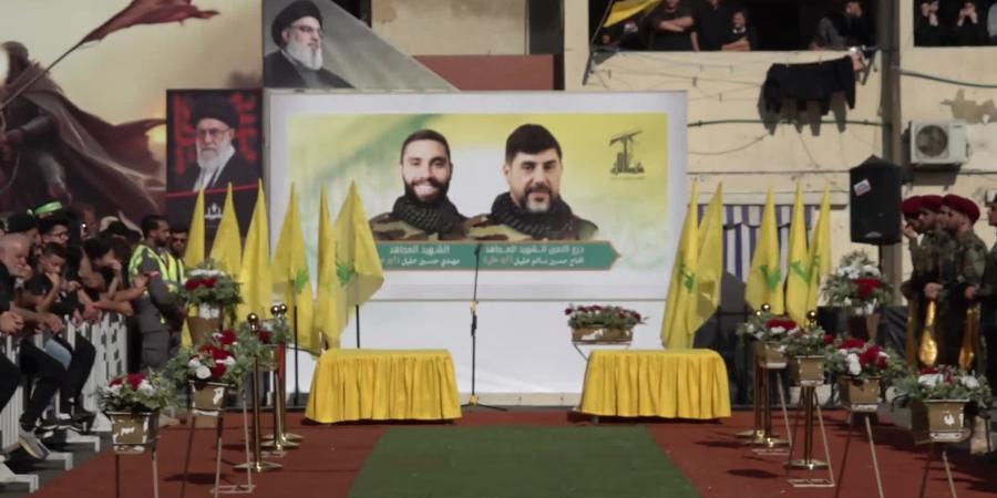 حزب الله يشيّع درع الأمين العام السيد حسن نصرالله الشهيد أبو علي الخليل وابنه مهدي - بوابة فكرة وي